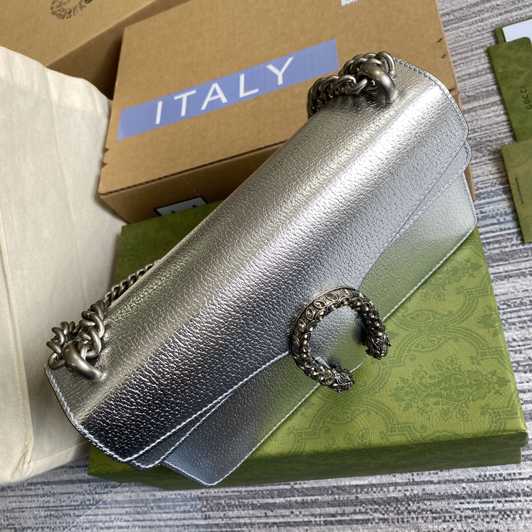 Gucci Dionysus Small Shoulder Bag 499623 Silver